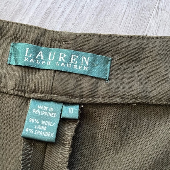 Ralph Lauren Straight-Leg Wool Trouser Pants in Dark Brown size 10 - Picture 10 of 10